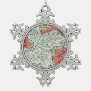 Ornement Flocon De Neige William Morris Vintage St James Feuilles d'Acanthu