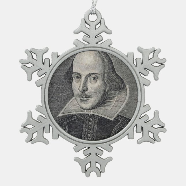 Ornement Flocon De Neige William Shakespeare Portrait (Devant)