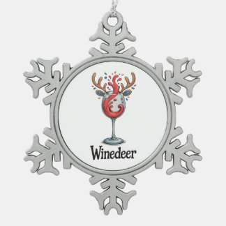Ornement Flocon De Neige Winedeer Reindeer Christmas Xmas Matching Family