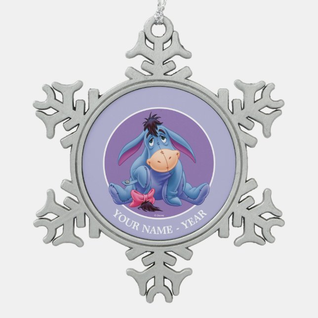 Ornement Flocon De Neige Winnie l'Ourson| Smile Eeyore (Devant)