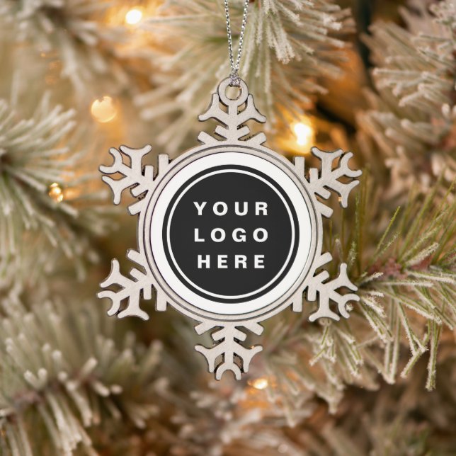 Ornement Flocon De Neige Your Business Logo Promoteur Business Company (Arbre)