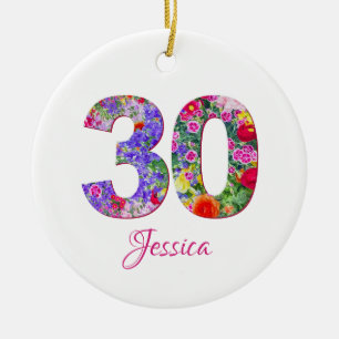 Ornement floral du 30e anniversaire