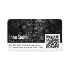 Ornement floral QR Code Tattoo Art Carte de visite