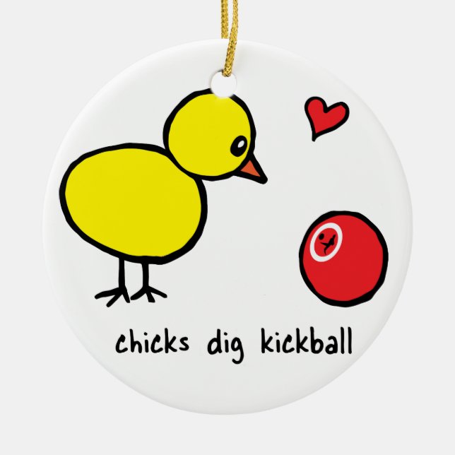 Ornement - fouille Kickball de poussins (Devant)
