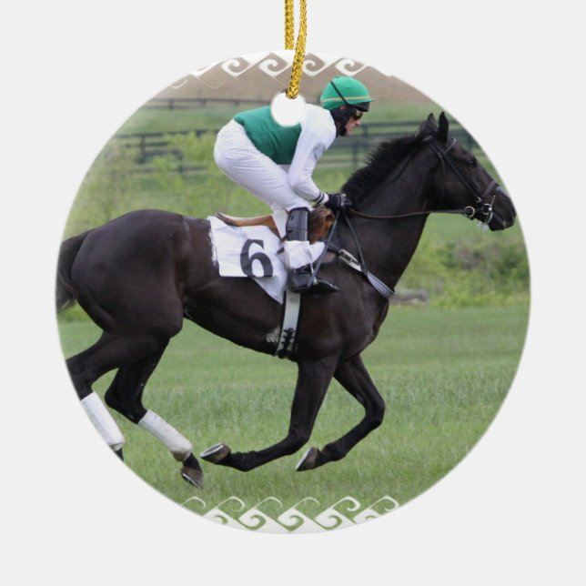 Ornement galopant de cheval de course (Devant)
