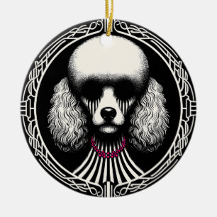 Ornement gothique vintage Éffrayant de caniche