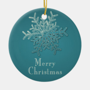 Ornement gravé de Noël de flocon de neige