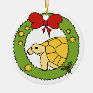 Ornement grec d'or de Noël de tortue (guirlande)