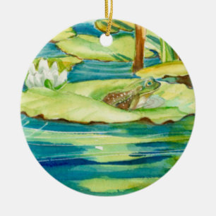 Ornement grenouille et Lily Pad
