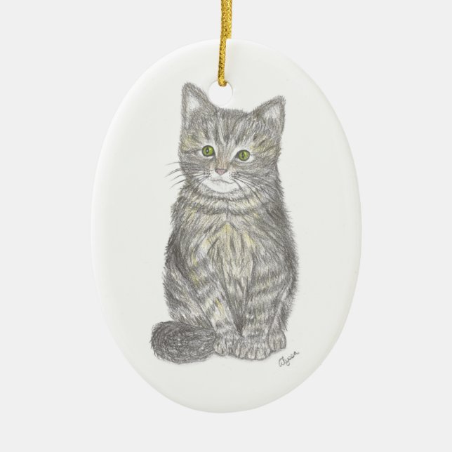 Ornement Grey Kitten (Devant)