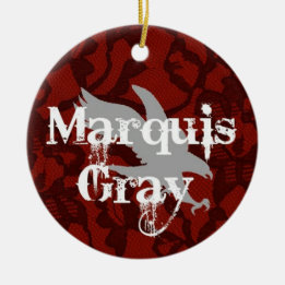 Ornement gris de Noël de marquis