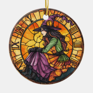 Ornement Halloween en verre teint Steampunk