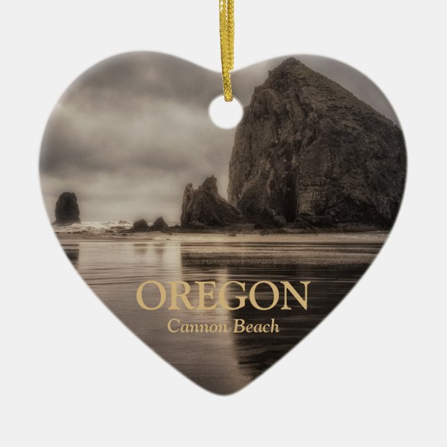 Ornement : Haystack Rock And Needles (Coeur) (Devant)
