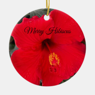 Ornement Hibiscus rouge
