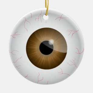 Ornement injecté de sang Brown de globe oculaire