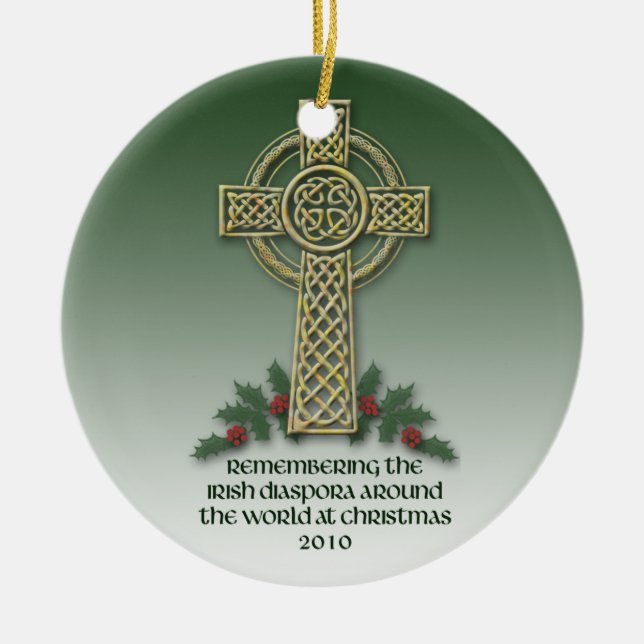 Ornement irlandais de Noël de Diaspora (Devant)
