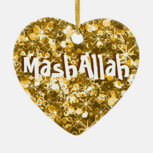 Ornement islamique d'or de célébration de