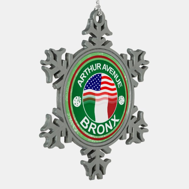 Ornement italien de Noël de Bronx d'avenue (Gauche)
