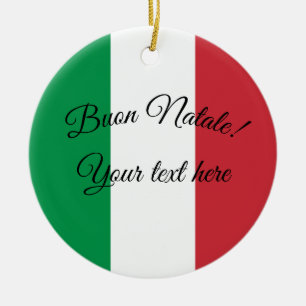 Ornement italien de Noël de drapeau de Buon Natale
