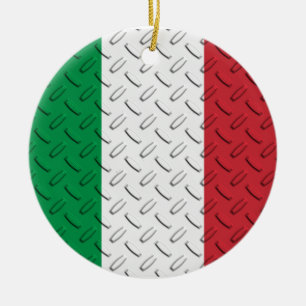 Ornement italien de plat de diamant de drapeau
