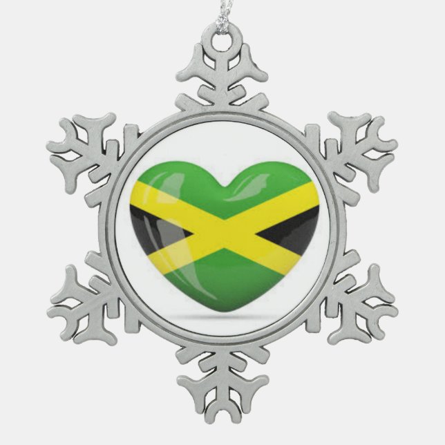 Ornement jamaïcain de Noël : Coeur jamaïcain de (Devant)