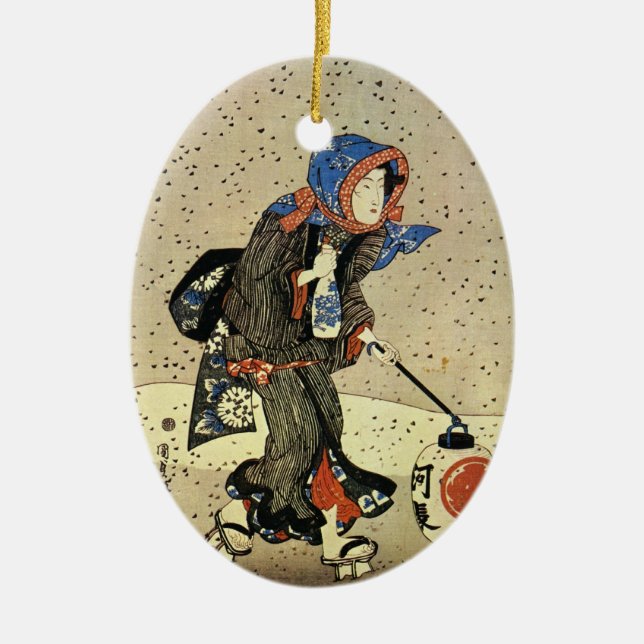 Ornement japonais vintage de Noël (Devant)