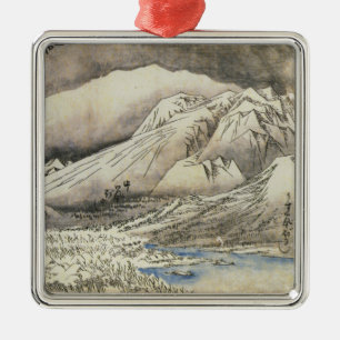 Ornement japonais vintage de Noël de Hiroshige