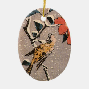Ornement japonais vintage d'oiseau