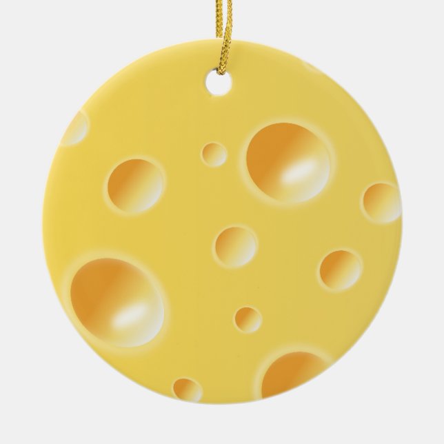 Ornement jaune de texture de fromage suisse (Devant)