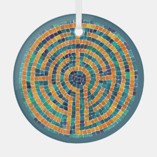 ORNEMENT LABYRINTH II en cercle de verre