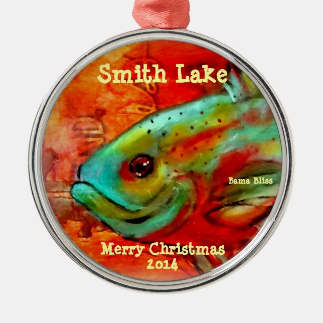 Ornement "lac de Noël de 2014 poissons smith " (Devant)