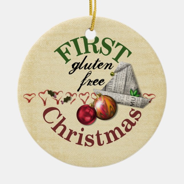 Ornement libre de Noël de premier gluten (Devant)