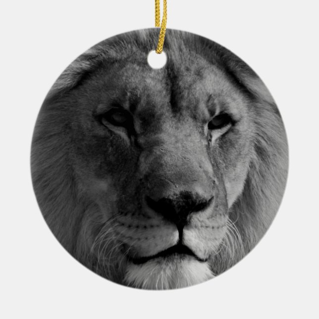Ornement Lion noir et blanc (Devant)