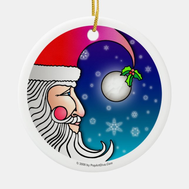 Ornement - LUNE de PÈRE NOËL (Devant)