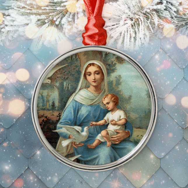 Ornement Madonna bleu français (Créateur téléchargé)