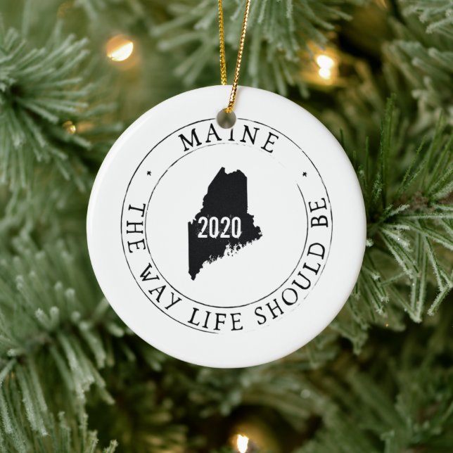 Ornement Maine personnalisé (Arbre)
