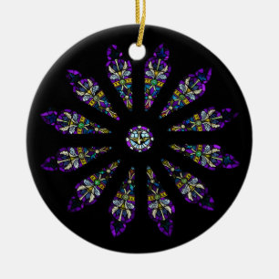 Ornement Mandala en verre tendu