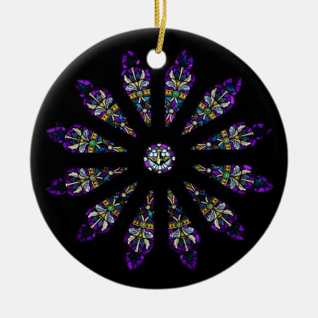 Ornement Mandala en verre tendu (Devant)