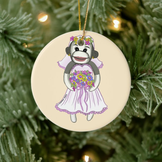 Ornement mariage de la mariée de singe de soq (Arbre)
