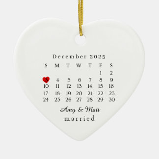 Ornement marié, Cadeau Mariage, Mariage Date