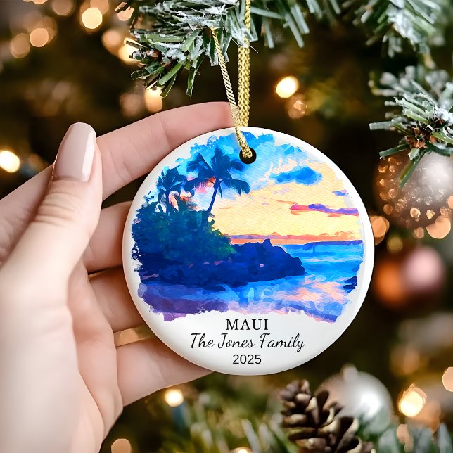 Ornement Maui personnalisé, cadeau Hawaii (Créateur téléchargé)