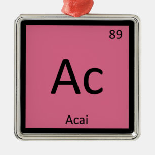 Ornement Métallique Ac - Symbole de tableau périodique de la chimie du