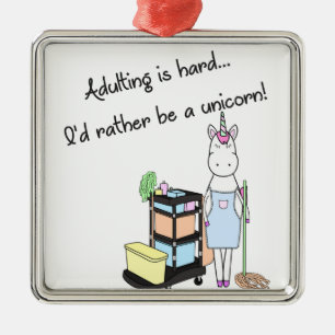 Ornement Métallique Adulting est dur… Je serais plutôt une licorne