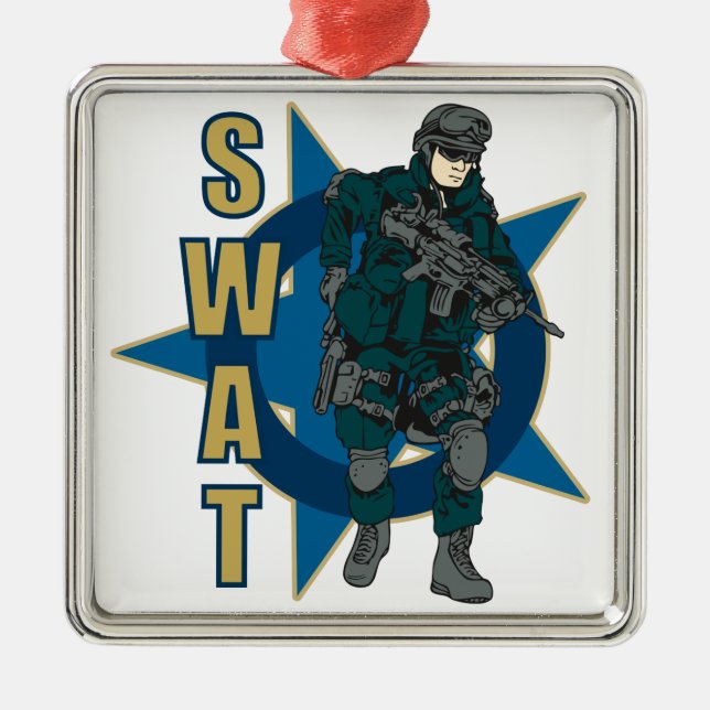 Ornement Métallique Agent de police SWAT (Devant)