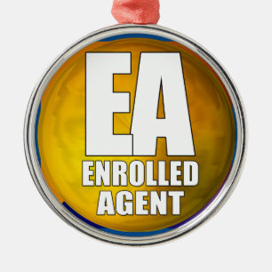 ORNEMENT MÉTALLIQUE AGENT INSCRIT PAR LOGO D'EA