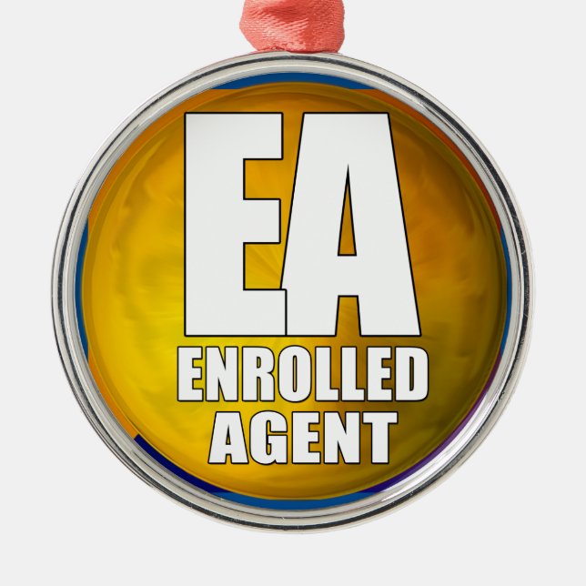 ORNEMENT MÉTALLIQUE AGENT INSCRIT PAR LOGO D'EA (Devant)