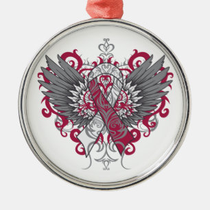 Ornement Métallique Ailes fraîches de cancer de la gorge