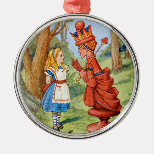 Ornement Métallique Alice et la reine rouge au pays des merveilles