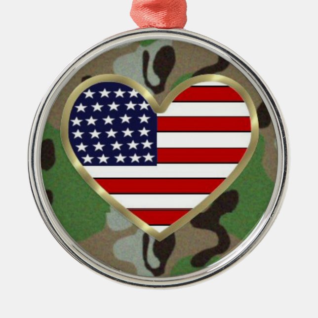 Ornement Métallique Amour militaire (Devant)