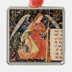 Ornement Métallique Ange avec une éponge fixée à une tige